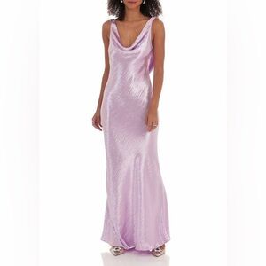 Lucy in the Sky Lavender Satin Dress